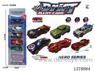 free wheel alloy car 6PCS