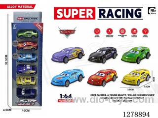 7.5CM pull back tin car 6PCS