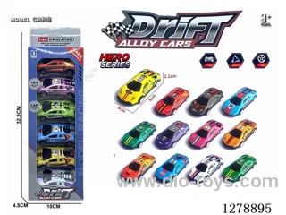 9CM pull back tin car 6PCS