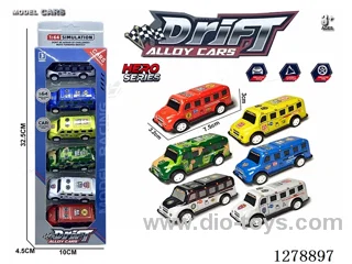 7.5CM pull back tin car 6PCS