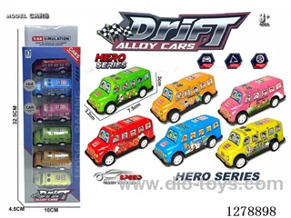7.5CM pull back tin car 6PCS