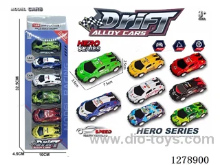7.5CM pull back tin car 6PCS