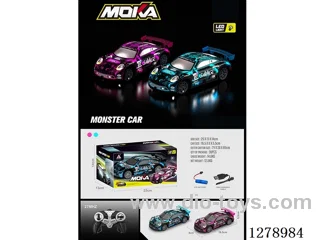 27MHZ RC PVC car with light included battery 2 colors