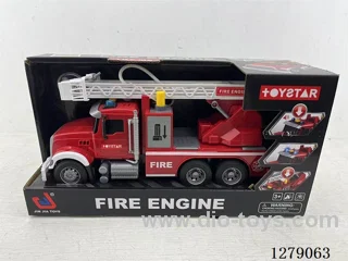 Inertial city fire truck (sound, light, water spray, multifunctional)included battery