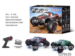 2.4G 4ch 1:12 Alloy 4WD Nylon High-Speed RC Car with Pistol-Grip Remote Control