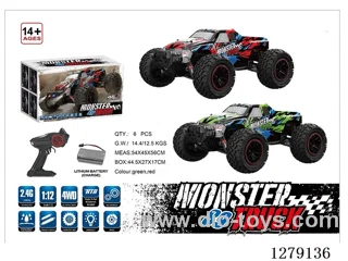 2.4G Full-Scale 1:12 Alloy 4WD Nylon High-Speed Car
