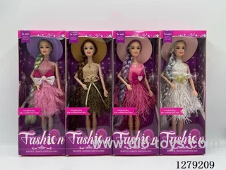 11.5-inch Solid-Body 9-Joint Long-Ponytail Doll