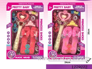 Barbie Shoes with Light +  Magic Wand W L/M  2 colors