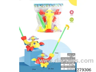 Battery-operated push-along lobster toy