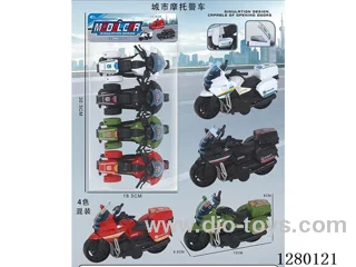 City Motorcycle Police Inertia Model Car 4 Colors