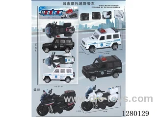 City Off-Road Inertia Police Model Car (Openable Doors) - 2 Styles, 2 Colors Assortment