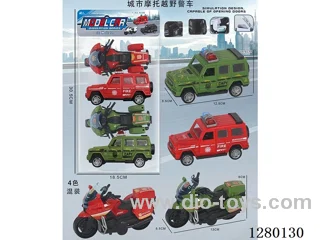 City Off-Road Inertia Police Model Car (Openable Doors) - 2 Styles, 2 Colors Assortment