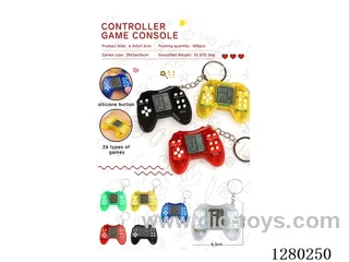 Small 3-Button Transparent Tetris Game Console