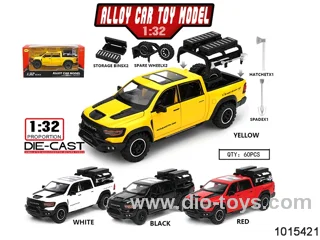 1:32 Alloy Pull Back Car in window  box(black,red,yellow,white)