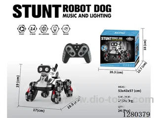 2.4G RC Stunt Robot Dog (Gray) (Forward/Left/Right) (Battery Included)