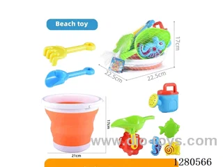 8PCS Telescopic Beach Bucket Set, PP+PER