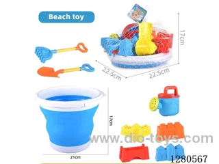 8PCS Telescopic Beach Bucket Set, PP+PER