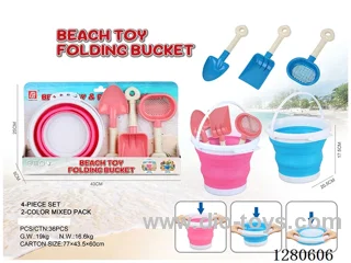 3L Folding Telescopic Round Bucket with Sand Shovel