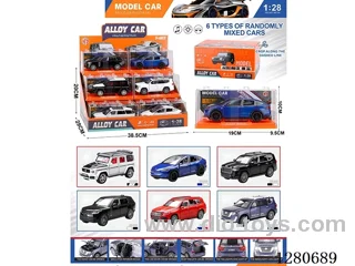 1:28 6 Model pull back alloy car W L/M