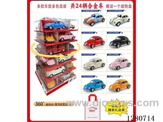 1:18 Acrylic Pull Back Die-Cast Car W L/M (Classic Car)