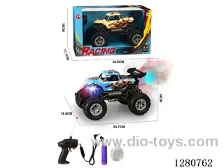 2.4G(1:16) 4ch rc car with light/spray included battery