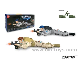Electric Crawling Soldier (with lights on the body)+ Accessories