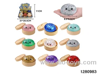 8.5cm squeeze dumpling toys in display box(12pcs)