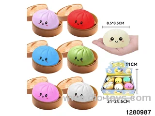 8.5cm squeeze dumpling toys in display box(12pcs)