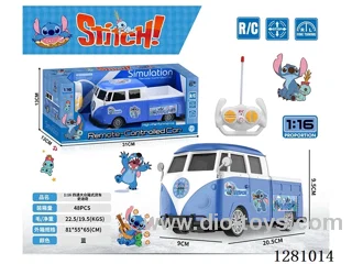 1:16 4ch RC Car with Headlights (Batteries Included)