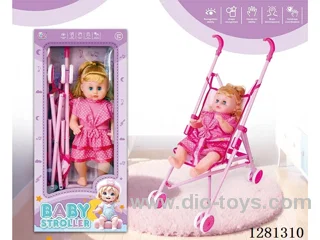 16 inch doll with IC/Metal handcart