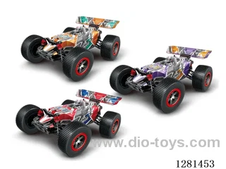1:10 Scale High-Speed Car with 550 Brushed Motor and Plastic Chassis (Battery Included)