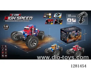 1:10 Scale High-Speed Car with 550 Brushed Motor and Plastic Chassis (Battery Included)