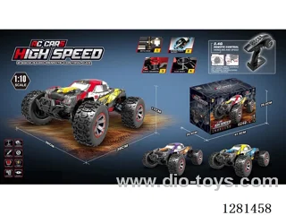 1:10 Scale High-Speed Car with 550 Brushed Motor and Plastic Chassis (Includes Battery)