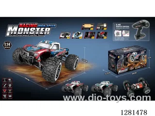 1:14 (Die-Cast Chassis) High-Speed Car 550 Motor (Brushed) with Battery
