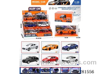 1:28 pull back alloy car 12PCS