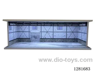 1:64 Illuminated Realistic Model Garage Parking Lot Die-Cast Car Storage Display Stand (with Acrylic Dust-Proof Door)