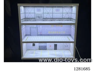 1:64 Three-Tier Illuminated Garage Model Scene (Assembly Kit)