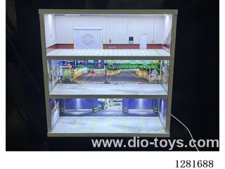 1:64 Three-Tier Illuminated Garage Model Scene (Assembly Kit)