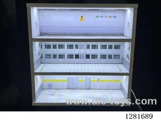 1:64 Three-Tier Illuminated Garage Model Scene (Assembly Kit)