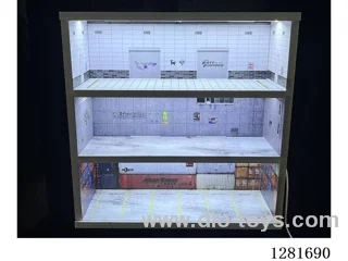 1:64 Three-Story Lighted Garage Model Scene (Assembly Kit)