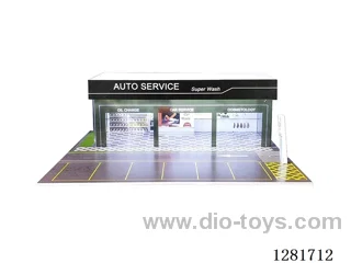 1:64 Model Car Repair Shop Display and Storage Scene