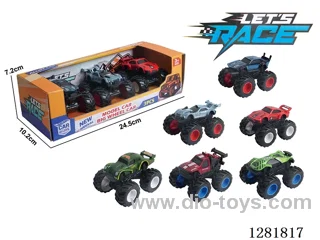 1:64 inertia alloy car 3PCS