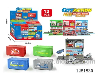 1:64 free wheel alloy car 12PCS