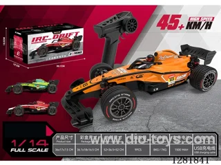 1:14 2.4G Brushed Full-Scale F1 High-Speed Car with Lights included battery