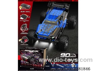 1:10 2.4G Brushless Full-Scale Speed Car - Premium Edition with Lights included battery