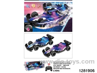 F1 Formula Light and Sound Remote Control Car (4 AA batteries not included in the car body, 2 AA batteries not included in the remote control, 3 AG-13 button batteries included in the TRY ME)
