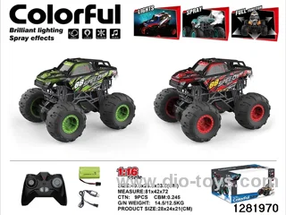 2.4G 1:16 Bigfoot Off-Road Vehicle (Spray, Lights, Music)
