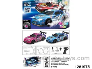1:18 scale 4WD drift car with iridescent lights
