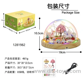 LED musical night light in color box