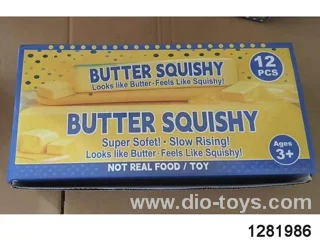 butter squeeze toy in display box